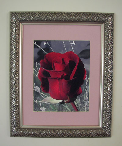 Rose giclee on canvas